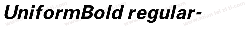 UniformBold regular字体转换